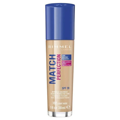 Rimmel Match Perfection Invisible Coverage Foundation - 102 Light Nude
