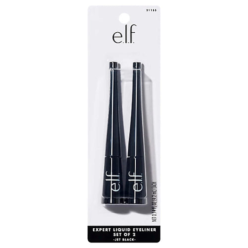 e.l.f ELF Expert Liquid Eyeliner - 21155 Jet Black X 2 Pack