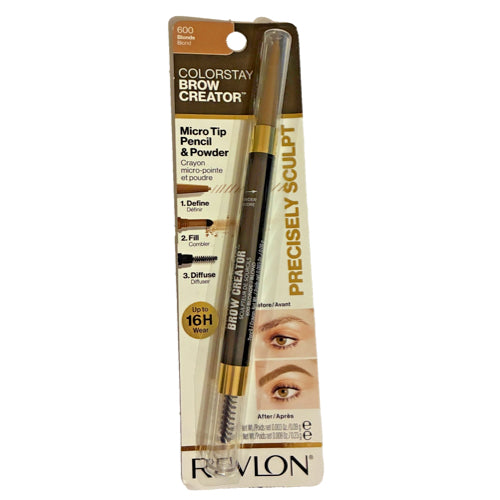 Revlon Colorstay Brow Creator Micro Tip Pencil & Powder - 600 Blonde