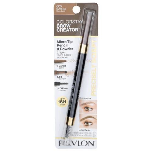 Revlon Colorstay Brow Creator Micro Tip Pencil & Powder - 605 Soft Brown