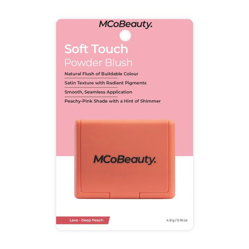 MCoBeauty Soft Touch Powder Blush - Lava Deep Peach