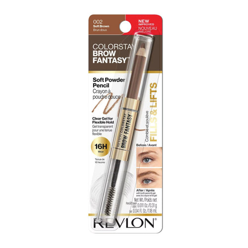 Revlon Colorstay Brow Fantasy Soft Powder Pencil & Clear Gel - 002 Soft Brown