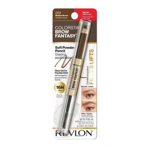 Revlon Colorstay Brow Fantasy Soft Powder Pencil & Clear Gel - 003 Medium Brown