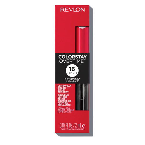 Revlon Colorstay Overtime 16hrs Lipcolour + Top Coat - 040 Forever Scarlet
