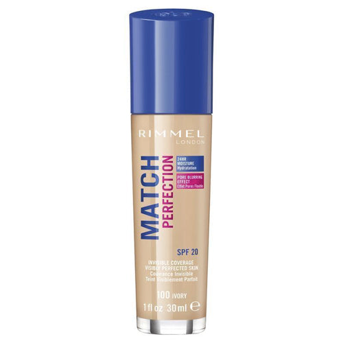 Rimmel Match Perfection Invisible Coverage Foundation - 100 Ivory