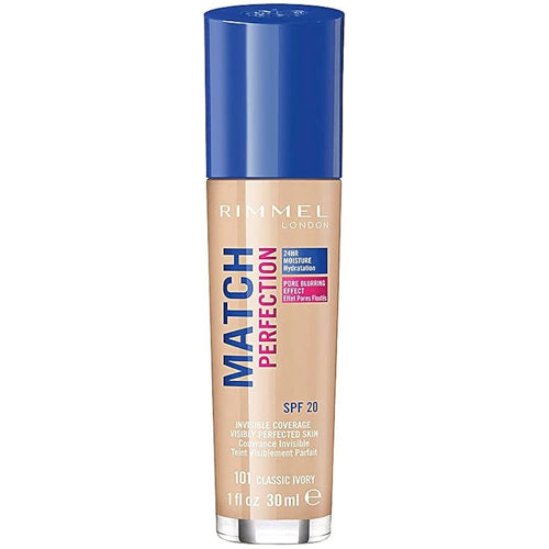 Rimmel Match Perfection Invisible Coverage Foundation - 101 Classic Ivory