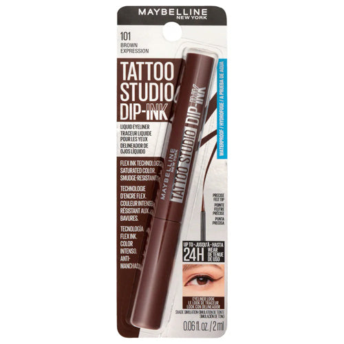 Maybelline Tattoo Studio 24H Dip Ink Liquid Eyeliner - 101 Brown Expression