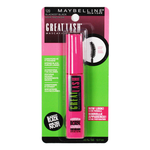 Maybelline Great Lash Curved Brush Mascara - 120 Blackest Black