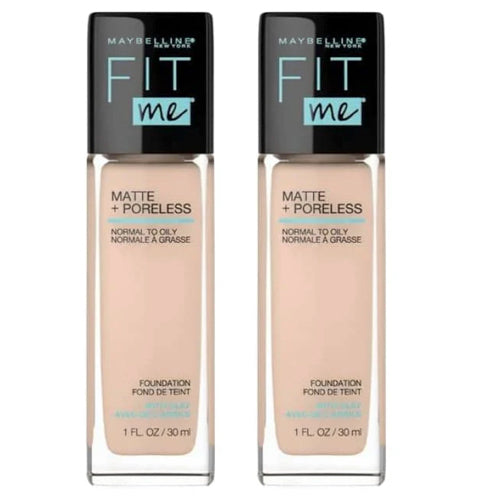 2 X Maybelline Fit Me Matte + Poreless Foundation - 120 Classic Ivory