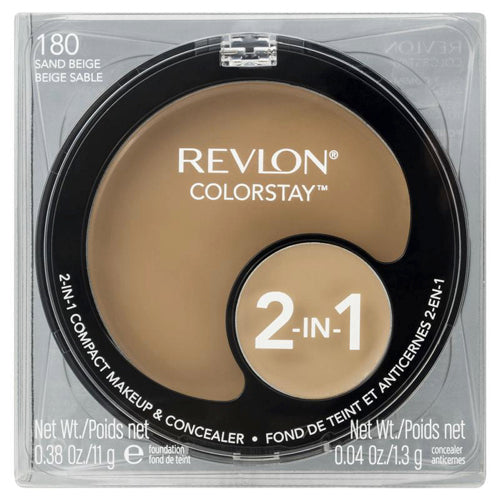 Revlon Colorstay 2 in 1 Compact Makeup & Concealer - 180 Sand Beige