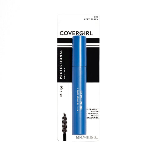 Covergirl 3 in 1 Straight Brush Professional Mascara - 200 Very Black