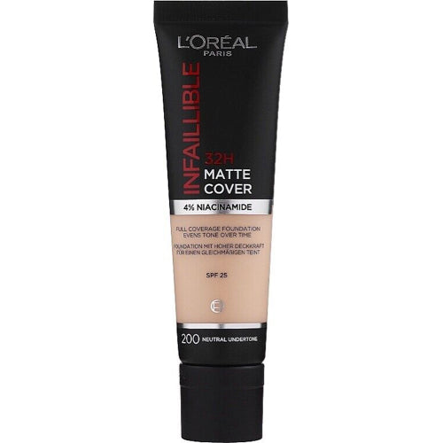 Loreal Infaillible 32HR Matte Cover Full Coverage Foundation - 200 Golden Sand