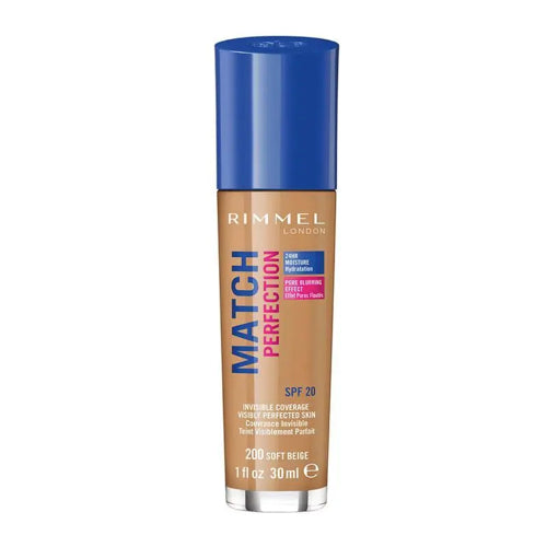 Rimmel Match Perfection Invisible Coverage Foundation - 200 Soft Beige