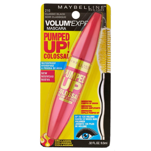Maybelline Colossal Pumped Up Volum Express Waterproof Mascara 216 Classic Black