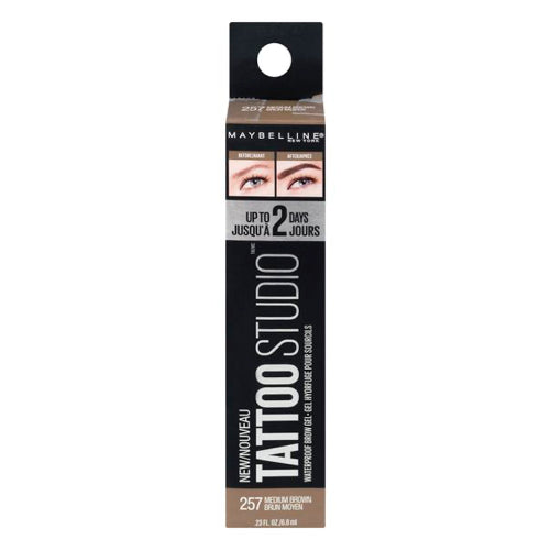 Maybelline Tattoo Studio Waterproof Brow Gel - 257 Medium Brown