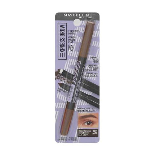 Maybelline Xpress Brow 2 in 1 Pencil + Powder - 257 Medium Brown