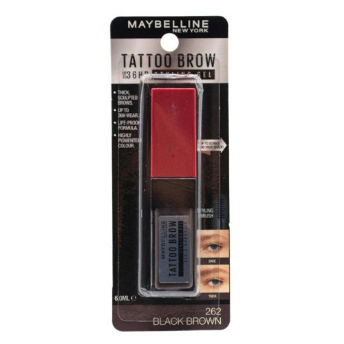 Maybelline Tattoo Brow 36hr Styling Gel - 262 Black Brown