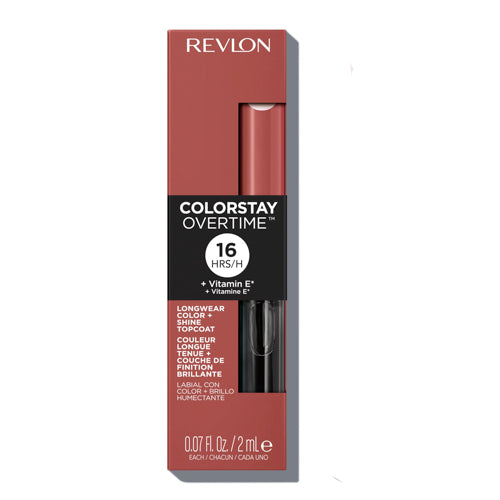 Revlon Colorstay Overtime 16hrs Lipcolor + Top Coat - 350 Bare Maximum