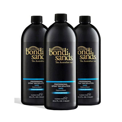 3 X Bondi Sands Professional Spray Tan 1 Litre Solution DARK