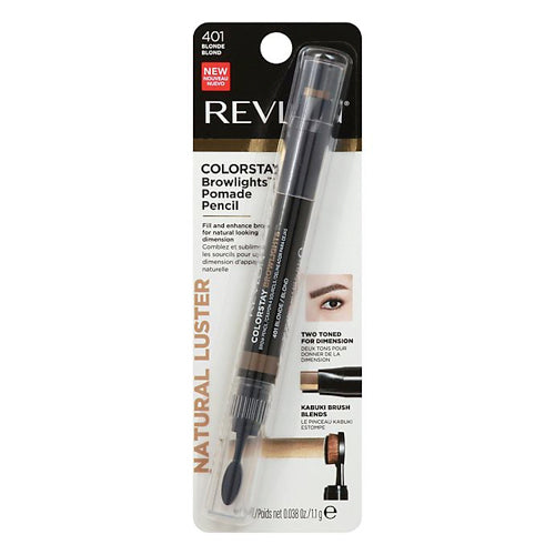 Revlon Colorstay Browlights Pomade Pencil Two Toned Kabuki Brush - 401 Blonde