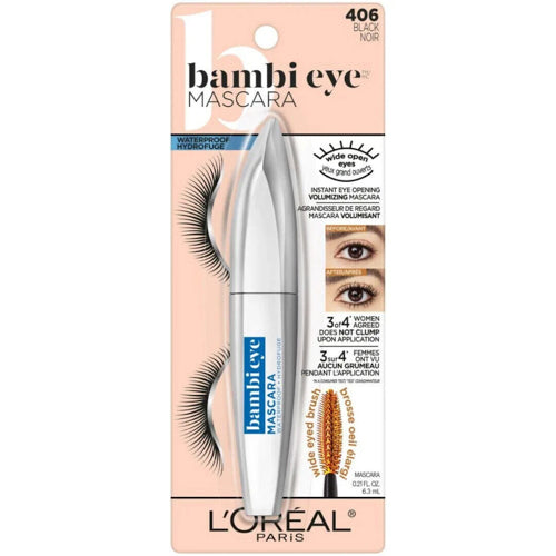 Loreal Bambi Eye Waterproof Mascara - 406 Black