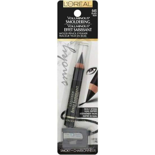 Loreal Voluminous Smoldering Wood Pencil Eyeliner - 645 Black
