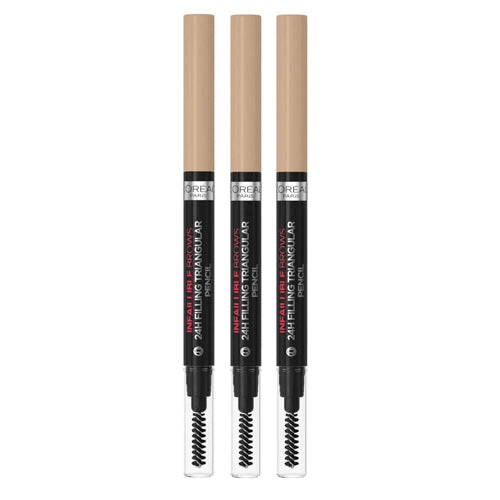 Loreal Infaillible Brows 24H Filling Triangular Pencil X 3 - 7.0 Blonde