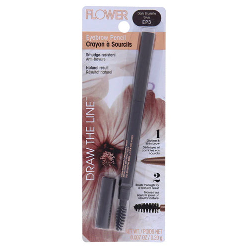 Flower Draw The Line Eyebrow Pencil - Dark Brunette