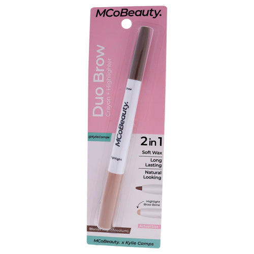 MCoBeauty Duo Brow 2 in 1 Crayon + Highlighter - Blonde (Light Medium)