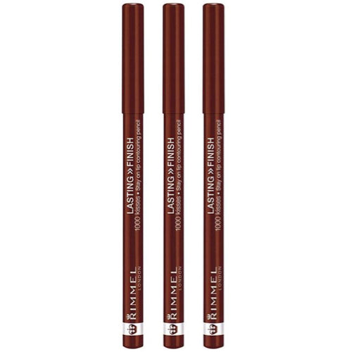 3 X Rimmel Lasting Finish 1000 Kisses Lipliner - 041 Coffee Bean